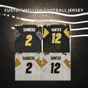 เสื้ออเมริกันฟุตบอลสีเหลืองแบบปรับแต่งได้สำหรับผู้ใหญ่ ระบายอากาศได้ดี ไซส์พลัส ชุดกีฬา พิมพ์ลายด้วยความร้อน โพลีเอสเตอร์ 100% แบบ 3 มิติ - Product Image 2