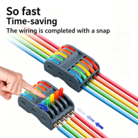 Bloque de Terminales Universal 2 Entradas 2 Salidas para Plástico, Conector Divisor de Cables de Conexión Rápida Eléctrica 250V AWG 10-26