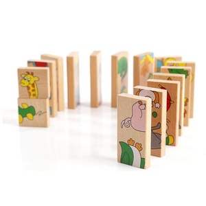 Classic Hot Sale Wooden Toys Animal Dominoes Puzzle Toys Children Jigsaw Game Wholesale Early Education Educational Kids Toys - Product Image 2