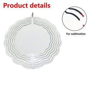 Tourniquet à vent à sublimation 10 pouces vierge double face en aluminium pour jardin - Product Image 4