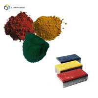 Pavé de béton, carreaux brik, 12 pigments, utilisation de la poudre de oxyde de fer rouge et jaune