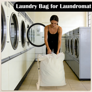 Bolsa de Lavandería de Lona Más Vendida, 24Wx29H, Cesto Grande con Correas <span class=keywords><strong>para</strong></span> Hombro y Cordón, Lavable, <span class=keywords><strong>para</strong></span> Dormitorio Universitario - Product Image 2
