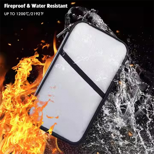 Thiết kế mới chống cháy hộ chiếu túi đóng cửa tiền mặt tiền tổ chức tài liệu chống cháy túi - Product Image 5