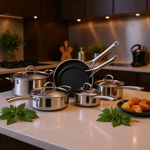 Sartén Antiadherente de Acero Inoxidable 316 con Diseño de Panal de Abeja General Chef, Compatible con Inducción y Gas, para Cocinar Filetes - Product Image 1