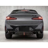 Diffuseur arrière en fibre de carbone style E avec éclairage pour BMW F98 X4M, séparateur de pare-chocs arrière, spoiler, kit carrosserie