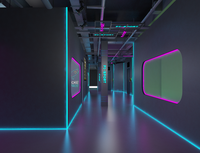 Pi-Sport 9 salles immersives Projecteur de jeux interactifs de sport Conception globale Jeux de divertissement de parc d'attractions intérieur pour adultes