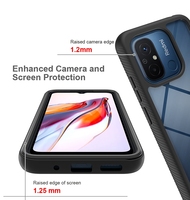 Coque de téléphone en TPU souple et acrylique rigide anti-choc, coque intégrale transparente pour Xiaomi Redmi Note 12C 12 13 13T Pro, coque arrière