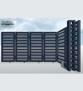 Tùy chỉnh phong cách hiện đại thông minh nhôm trượt hàng rào cổng tự động ngoài trời turing cổng - Product Image 1