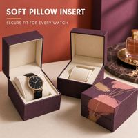 Boîte à montre en carton rigide personnalisée en gros avec insert coussin et emballage en papier imprimé pour les marques de montres et les détaillants
