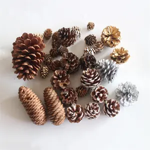 High Quality Wooden Natural Pine Cones Merry Christmas Decoration