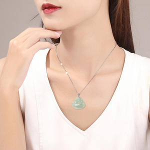 Pendentif Bouddha en jade naturel du Myanmar, incrusté d'argent S925, accessoires de mode, avec certificat d'évaluation D104 - Product Image 5