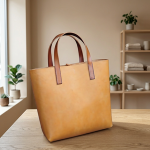 Bolso de Mano de Cuero Genuino Resistente BS INTERNATIONAL para Mujer, Estilo Tradicional Europeo, Hecho a Mano, Ligero, con Cierre, Impermeable - Product Image 5
