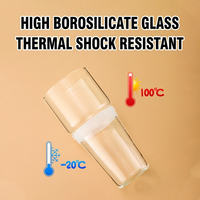 Gobelet modulaire 2-en-1 en verre et acier inoxydable de 800 ml |   Bouteille d'eau détachable à double ouverture avec logo personnalisé – Idéale comme cadeau