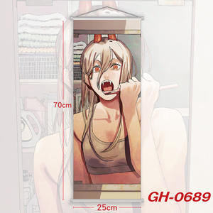 Décorer suspendus photos 25*70cm dessin animé décoration murale affiche défilement Makima tronçonneuses personnage Anime mur défilement - Product Image 5