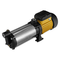 Pompa Multistage Horizontal Kaislen 2HP MHI1500 1.5KW 8 Buah Impeller Baja Tahan Karat Pompa Booster Head Tinggi 80m 90L/mnt