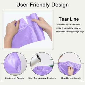 Sacs poubelles noirs jetables non parfumés en LDPE Huamaohengchun, 22 pièces, pour salle de bain, cuisine, chambre et salon - Product Image 4