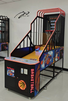 Jeu de basket-ball d'arcade commercial Kaimi en métal, garantie 1 an, à monnayeur, personnalisable en anglais pour divertissement intérieur