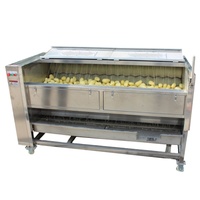 Industriële Borstelroller Pelmachine Efficiënte Plantaardige Wortelaardappelschilmachine Fruit & Groente Schilmachine