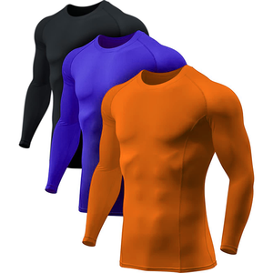 Vente en gros de maillots de compression à manches longues personnalisés, sublimation, vêtements de sport de performance, livraison directe d'usine - Product Image 3