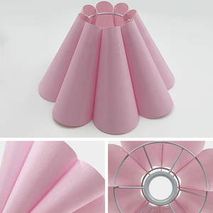 Bán chạy nhất xách tay làm bằng bìa cứng khách sạn PVC + Vải bảng/Đèn sàn vải xếp li Đèn bóng râm - Product Image 5