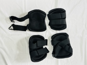 Ensemble de protections pour genoux et coudes en coque rigide noire, réglables, respirantes, pour la tactique, la moto, la chasse, les sports de plein air - Product Image 4