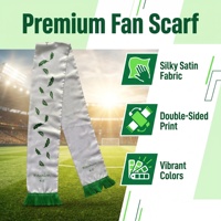 Maßgefertigter Muslimischer Langer Schal aus 100% Polyester-Fleece, Umweltfreundlich Digital Bedruckt, Neues Design für Europäische Fußballfans