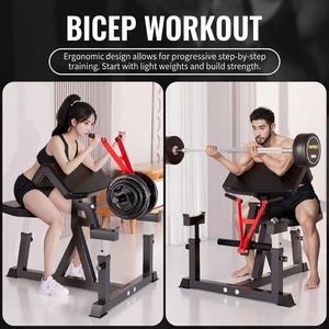 Silla de Gimnasio Metálica Plegable y Ajustable para Entrenamiento de Bíceps, Taburete Tipo Priest para Uso Comercial y Doméstico - Product Image 3