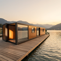 Maison conteneur en acier pliable à double aile, durable et écologique, avec un design contemporain pour une utilisation en extérieur