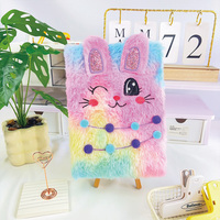 Gran oferta A5 promoción niños y niñas regalo de dibujos animados lindo diario corazón diario amor cuaderno de felpa
