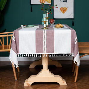 <span class=keywords><strong>Tovaglia</strong></span> <span class=keywords><strong>rettangolare</strong></span> impermeabile in lino di <span class=keywords><strong>cotone</strong></span> di qualità dal Design moderno per pranzare - Product Image 2