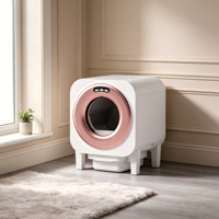 Caja de Arena Automática para Gatos, Dispositivo Sanitario para el Hogar, Fácil de Usar, para Gatos de Interior, Gestión Diaria de la Limpieza