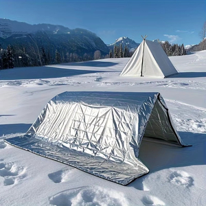 Outdoor emergency silver survival <b>blanket</b> with lightweight aluminum foil insulation suitable for camping hiking, and evacuation - Product Image 4
