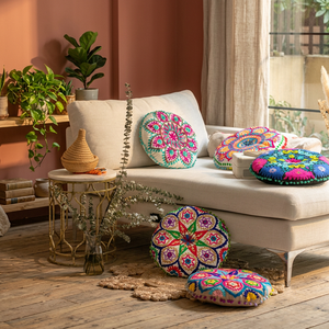 Meilleures ventes de coussins de sol pour la maison brodés ronds personnalisés avec techniques non tissées pour les hôpitaux et les hôtels - Product Image 2