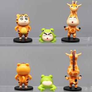 Figuras de Acción, Adornos de Pastel de Mesa con Diseño de Vaca, Rana y Shin Chan, Figura de Acción de PVC, Decoración Personalizada - Product Image 2