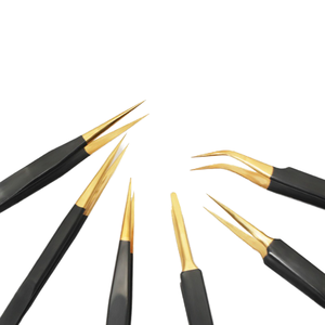 Pinzas Profesionales de Acero Inoxidable para Extensión de Pestañas, Punta Puntiaguda, Herramienta de Belleza para Aislamiento de Volumen - Product Image 1