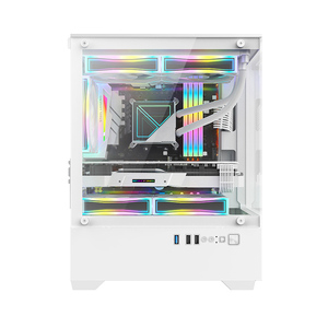 Factory Low Price Wholesale MATX Mid Tower Tempered Glass Computer <strong>case</strong> RGB <strong>Gaming</strong> <strong>PC</strong> <strong>case</strong> Compatible with 240mm Liquid Cooler - Product Image 4