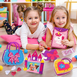 缝制我的第一个独角兽钱包包 DIY 儿童手工套装幼儿美术用品相框笔筒教育玩具适合 5-7 岁女孩 - Product Image 2