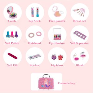 Giocattoli per il trucco per bambini In-Stock <span class=keywords><strong>di</strong></span> plastica per la casa vestiti cosmetici ombretti ombretto vestito per fingere <span class=keywords><strong>di</strong></span> giocare per Amazon - Product Image 3