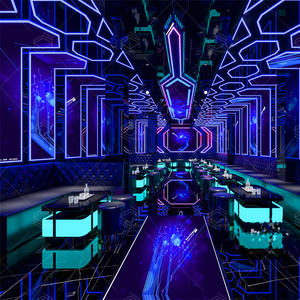 صالة بار النادي الليلي الحديثة الداخلية الديكور تصميم مع مصباح ليد لوازم و شريط الأثاث - Product Image 2