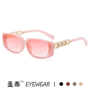 Yingtai Eyewear <b>Square</b> Chain <b>Sunglasses</b> UV400 Unisex Fashion Sunshades - Product Image 5