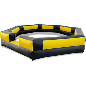 Área <span class=keywords><strong>de</strong></span> Juego Inflable Octagonal Roja y Gris para Gaga Ball, Gran Piscina <span class=keywords><strong>de</strong></span> Gaga Ball Abierta, <span class=keywords><strong>Arena</strong></span> Deportiva Inflable <span class=keywords><strong>de</strong></span> PVC Resistente para Niños - Product Image 3