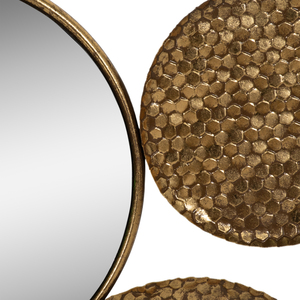 Decorative Metal <b>Wall</b> <b>Mirror</b> <b>Set</b> With Gold Accents For Bedroom Living Room Bathroom Entryway Decor - Product Image 4