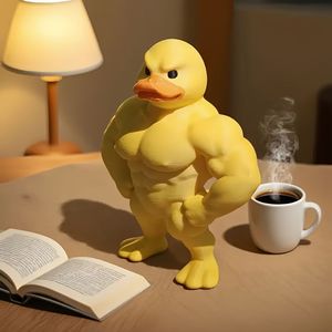 Interesante Estatua de Pato Musculoso Amarillo, Decoración para <span class=keywords><strong>el</strong></span> Tablero del Auto, para Entusiastas del Gimnasio, Adolescentes, Regalo Novedoso y Divertido - Product Image 2