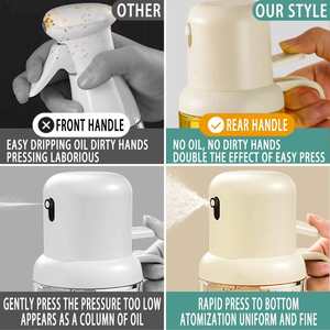 Flacone spruzzatore Mister <span class=keywords><strong>olio</strong></span> d'oliva da 180ML <span class=keywords><strong>per</strong></span> cucinare <span class=keywords><strong>friggitrice</strong></span> <span class=keywords><strong>ad</strong></span> <span class=keywords><strong>aria</strong></span> Dispenser di <span class=keywords><strong>olio</strong></span> in vetro Spray <span class=keywords><strong>per</strong></span> insalata da forno <span class=keywords><strong>per</strong></span> barbecue - Product Image 4