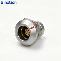 Conector Circular Metálico de Empuje y Tracción Serie K IP68 FGG/EGG Intercambiable 1:1 de 2-26 Pines, Sensor de Señal de Alta Densidad