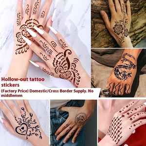 <span class=keywords><strong>Tatuajes</strong></span> <span class=keywords><strong>Temporales</strong></span> de Henna Negra, Pegatinas para Manos y Espalda, Plantillas para Pintar con Spray, Pegatinas de Belleza para Venta al por Mayor <span class=keywords><strong>en</strong></span> <span class=keywords><strong>Amazon</strong></span> - Product Image 1