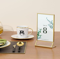 Présentoir de menu de restaurant en acrylique personnalisé, format A4/A5, avec bordure dorée, procédé de thermoformage, transparent et extractible – Direct Usine