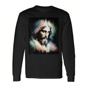 Abstract <b>Jesus</b> Inspirational Brushstroke Art Long Sleeve T-<b>Shirt</b> - Product Image 2