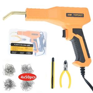 Kit de Soldadura de Plástico con Grapadora en Caliente de 50W para Reparación de Parachoques de Coche, Kayak y PVC, con Grapas y Herramientas para Eliminar Abolladuras - Product Image 1