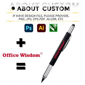 Custom 6 in 1 Tool <b>Multi</b> Function <b>Pen</b> With Logo Wholesale Stylus Multifunction Multitool <b>Multi</b>-function Ballpoint Ball Gifts - Product Image 3